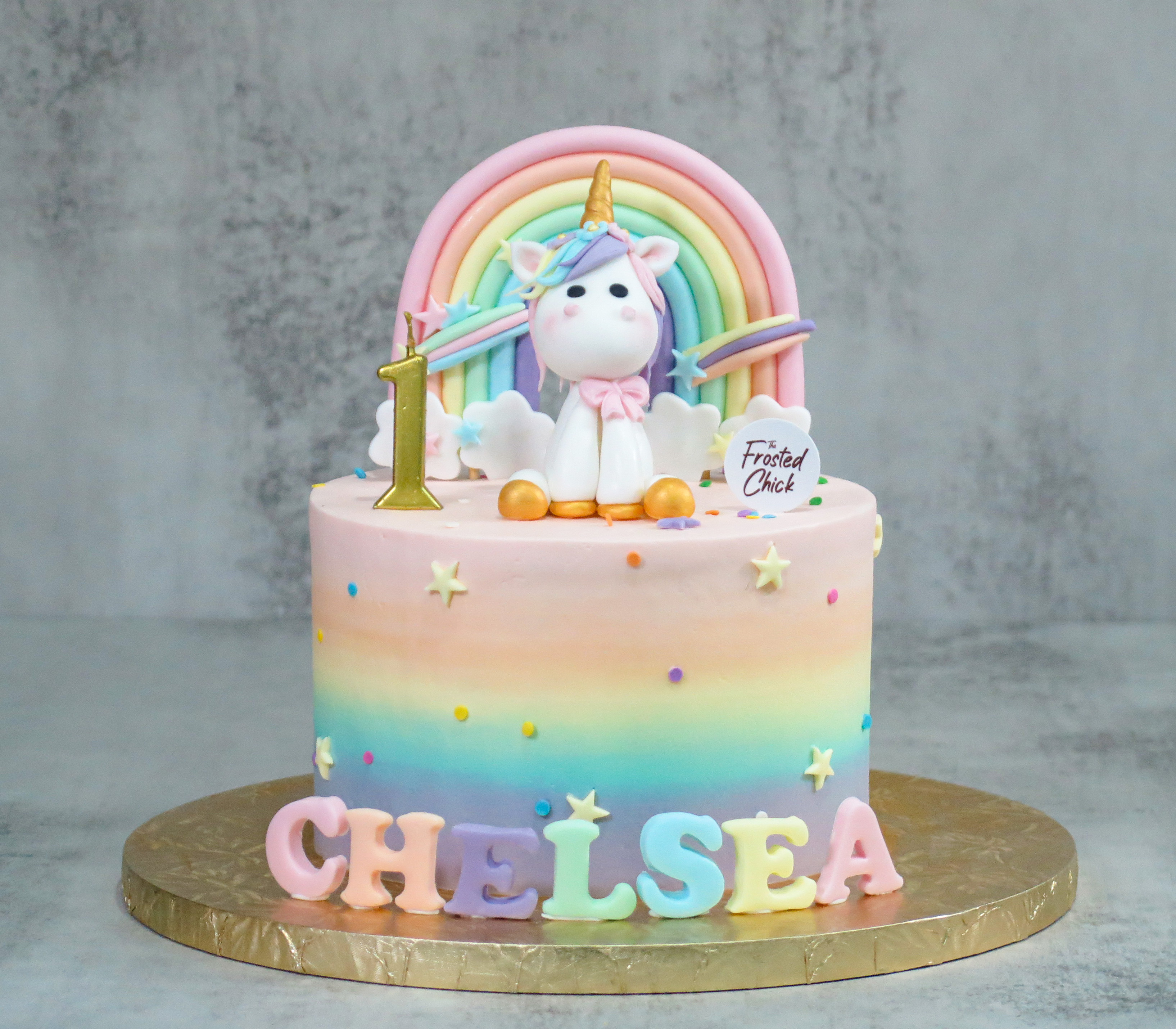 pastel rainbow unicorn shooting stars